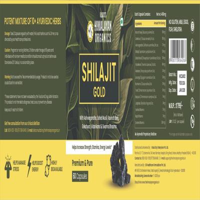 Vlado's Himalayan Organics Shilajit Gold Capsules 60's - Sexual Care