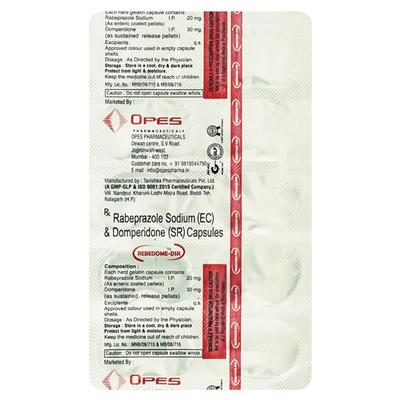 REBEDOME DSR Capsule 10's - Ulcer/Reflux/Flatulence-Aaa