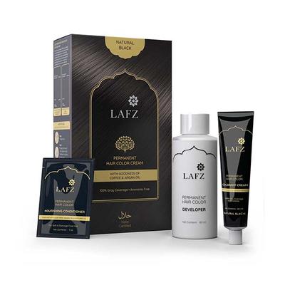 Lafz Permanent Hair Color Cream, Natural Black 125 gm - Crème