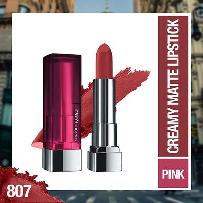 Maybelline New York Color Sensational Creamy Matte Lipstick, 807 Dried Rose 1's - Lipsticks