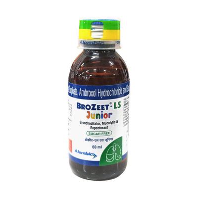 BROZEET LS JUNIOR SUGAR FREE Expectorant 60ml - Asthma/COPD-Ast