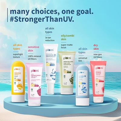 Plum 2% Niacinamide & Rice Water Hybrid Face Sunscreen With Spf 50 Pa+++ 50 gm - Face Sunscreen