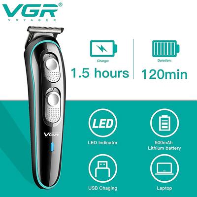 VGR V055 Body Groomer 120 min Runtime 4 Length Settings Black 1s 1's - Hair Removal Accessories