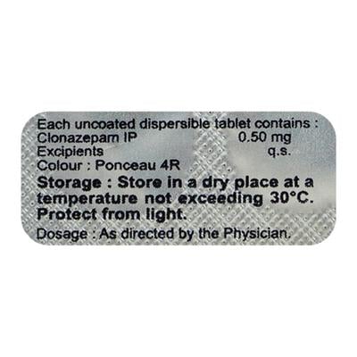Clonafit MD 0.50mg Tablet 10'S - Anxiety-Anx