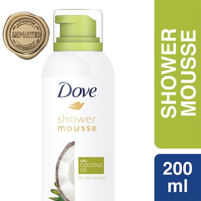 Dove Creamy Shower & Shaving Mousse With Coconut Oil, Sulphate Free 200 ml - Shower Gels & Body Wash
