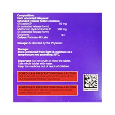 GLIZID M XR 60 Tablet 15's - Diabetes-Ant