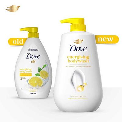 Dove Energising Body Wash With Lemon Scent & Vitamin C 800 ml - Shower Gels & Body Wash