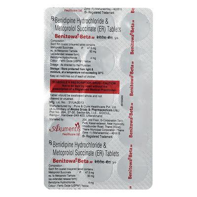 BENITOWA BETA 50mg Tablet 15's - Hypertension-Cal