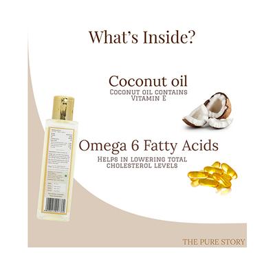 The Pure Story Coconut Oil Natural Virgin Cold Pressed Oils 100ml - Hair Oils