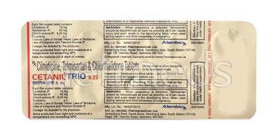 Cetanil Trio 6.25mg Tablet 10'S - Hypertension-Ana