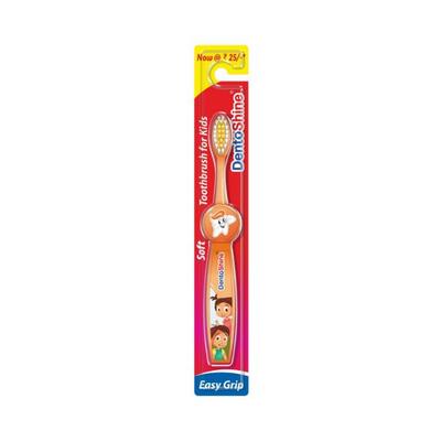 Dentoshine Easy Grip Toothbrush for Kids Orange 100 gm - Toothbrushes