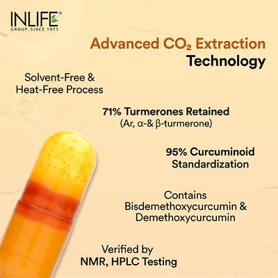 INLIFE Turmeric Oil Curcumin Veg Capsules 60's - Multi-Vitamins