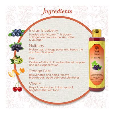 Khadi Essentials Rasik Body Cleanser - Fresh Blueberry & Mulberry 200 ml - Shower Gels & Body Wash
