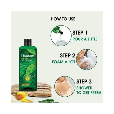 Hamam Neem Tulsi & Aloe Vera Body Wash 250 ml - Shower Gels & Body Wash