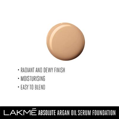 Lakme Absolute Argan Oil Serum Foundation With Spf 45 W160 WARM SAND 15 Ml - Foundation