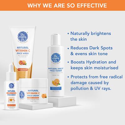 The Moms Co. Natural Advanced Vitamin C Complete Face Care Routine Kit 270 gm - Scrubs & Exfoliants