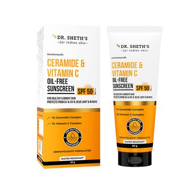 Dr. Sheth's Ceramide & Vitamin C Oil Free Sunscreen 50 gm - Face Sunscreen