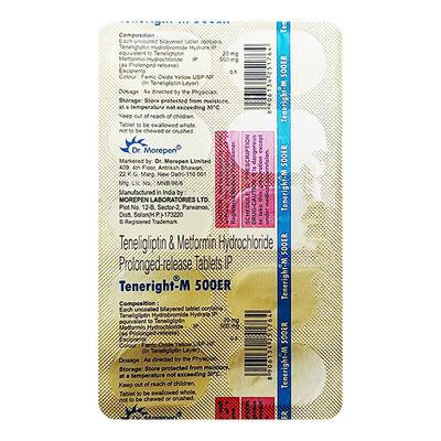 TENERIGHT M 500 ER Tablet 10's - Diabetes-Ant