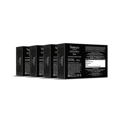 Yardley London Gentleman Classic Activated Charcoal Soap 100Gm 4's - Soaps