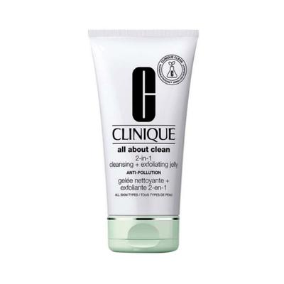 CLINIQUE All About Clean Anti Pollution 2 in 1 Cleansing plus Exfoliating Jelly 150 ml - Face Scrubs