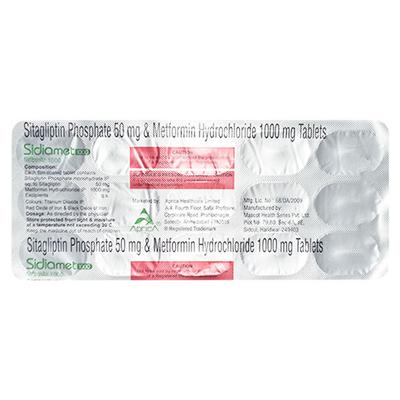 SIDIAMET 1000 Tablet 15's - Diabetes-Ant