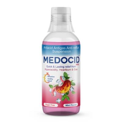 Medocid MPS Sugar Free Syrup - Mint Flavour 170 ml - Acidity & Gas Relief