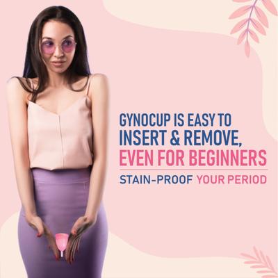 GynoCup Reusable Menstrual Cup - Medium + Natural Intimate GynoWipe 10's + Natural Menstrual Cup Wash Liquid 100 ml - Menstrual Cups