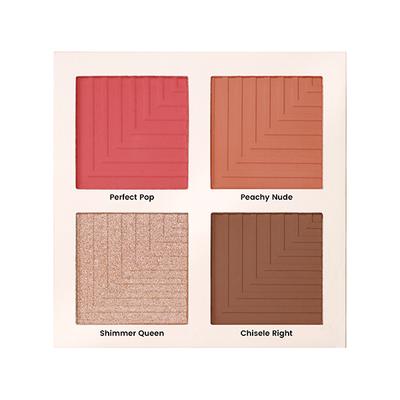 Matt Look Tone & Glaze Sculpting Face Palette for Makeup with Blushes, Highlighters & Contour, Super Sculpt-01 18.92 gm - Contour