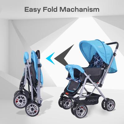 Kiddie Kingdom Stroller Stroller - Black & Blue 1's - Baby Safety