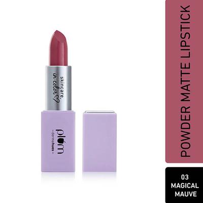 Plum Velvet Haze Matte Lipstick SPF 30, Powder Matte Finish, with Ceramides, 03 Magical Mauve 4.2 gm - Lipsticks