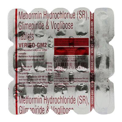VERIBO GM 2mg Tablet 15's - Diabetes-Ant