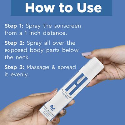 Happier Sunscreen Spray SPF 50 PA+++ Hydrating Sunscreen Spray for Face and Body Protection for All Skin Types 150 gm - Face Sunscreen
