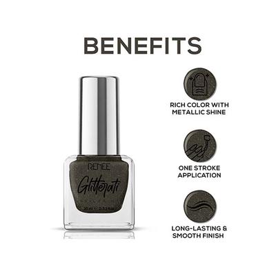 RENEE Glitterati Nail Paint - Galaxy Dust 10 ml - Nail Polish