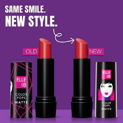 Elle 18 Colour Pop Matte Lipstick, W15, Winter Berry 4.3gm - Lipsticks