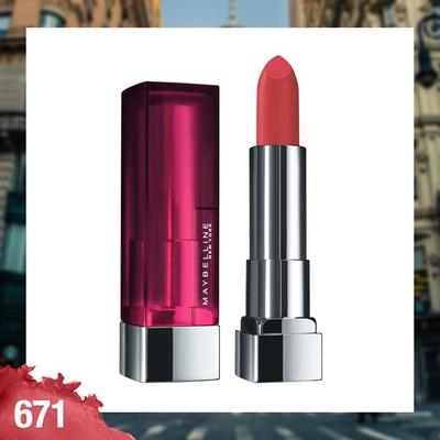 Maybelline New York Color Sensational Creamy Matte Lipstick, 671 Heated Pink 1's - Lipsticks