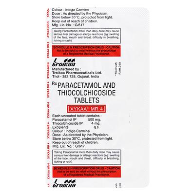 Xykaa MR 4mg Tablet 10'S - Muscle Cramps/Spasticity-Mus