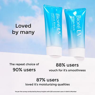 Biore Uv Aqua Rich Watery Essence Sunscreen Spf 50+ Pa++++ 50 gm - Face Sunscreen