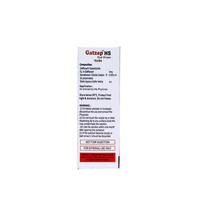 GATZAP HS Eye Drops 5ml - Eye Infections-Eaa