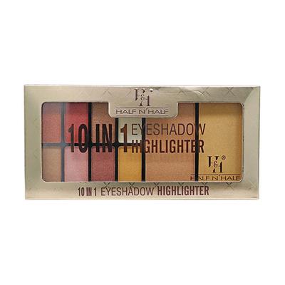 Half N Half MK-18 10 in 1 Eyeshadow Highlighter - 01 23gm - Face Palettes