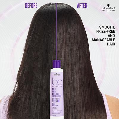 Schwarzkopf Professional Bonacure Frizz Away Shampoo with Babassu Oil,with Vegan Keratin 250 ml - Shampoos