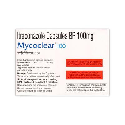 MYCOCLEAR 100 Capsule 10's - Fungal Infections-Anf