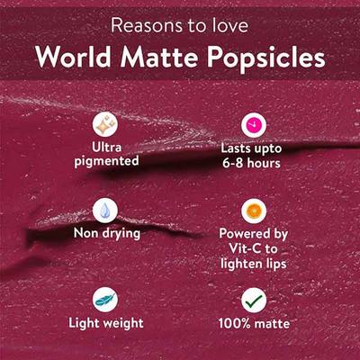 Belora Paris World Matte Vit C Popsicles - 005 Iranian Tea 4.2 gm - Lipsticks
