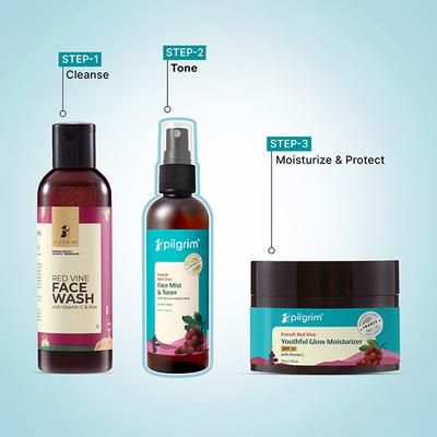 Pilgrim Red Vine Toner & Mist 100 ml - Toners