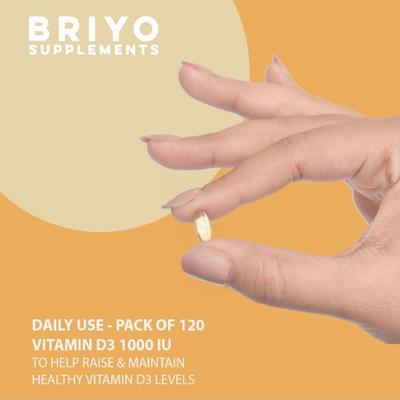 Briyo Vitamin D3 1000 IU Softgel 90's - Multi-Vitamins