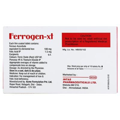 FERROGEN XT Tablet 10's - Iron Supplement/Anaemia-Vma