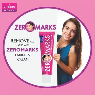 Vi-John Zero Marks Glowing Fairness Cream for Women - Pack of 6 25 gm - Lotions & Creams