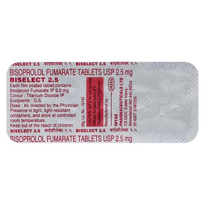 Biselect 2.5mg Tablet 10'S - Hypertension-Bet