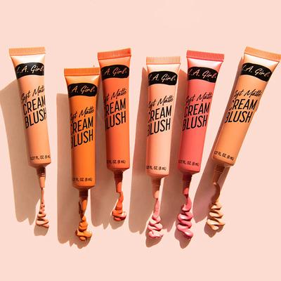 L.A.Girl Soft Matte Cream Blush with Vitamin E + Jojoba Oil - GBL444 Kiss Up 8ml - Blushes