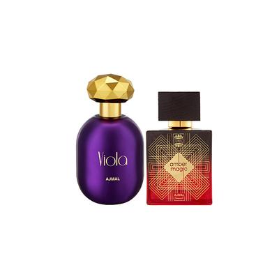 Ajmal Viola EDP Fruity Floral Perfume And Amber Magic EDP Spicy Aromatic Perfume 175 ml - Perfumes (Edt/Edp)