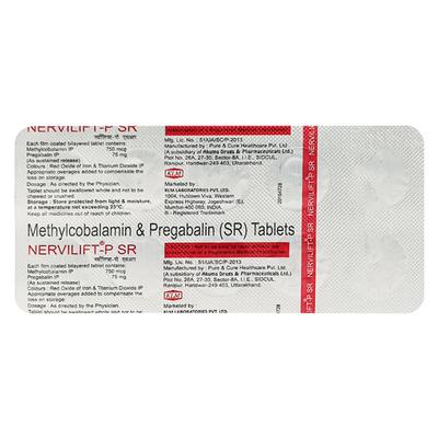 NERVILIFT P SR Tablet 10's - Neuropathic Pain-Dru